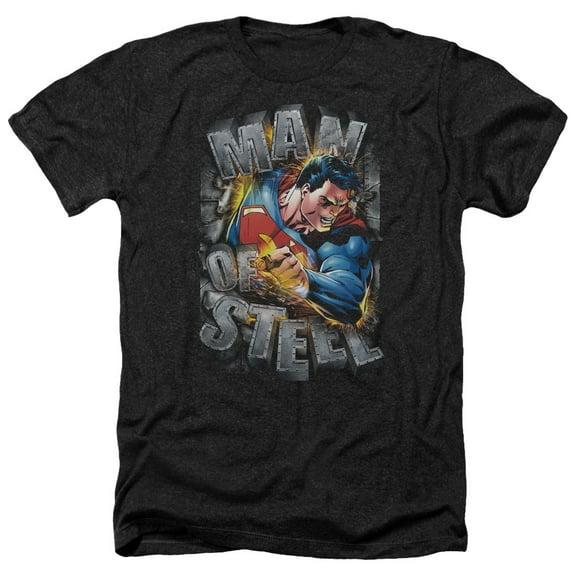 Superman - Ripping Steel - Heather Short Sleeve Shirt - X-Large