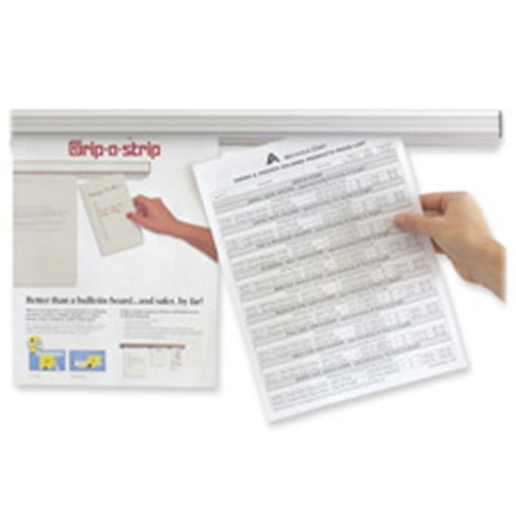 Advantus Corp. AVT2010 Grip-A-Strip Display Rail- 48inchL- Satin