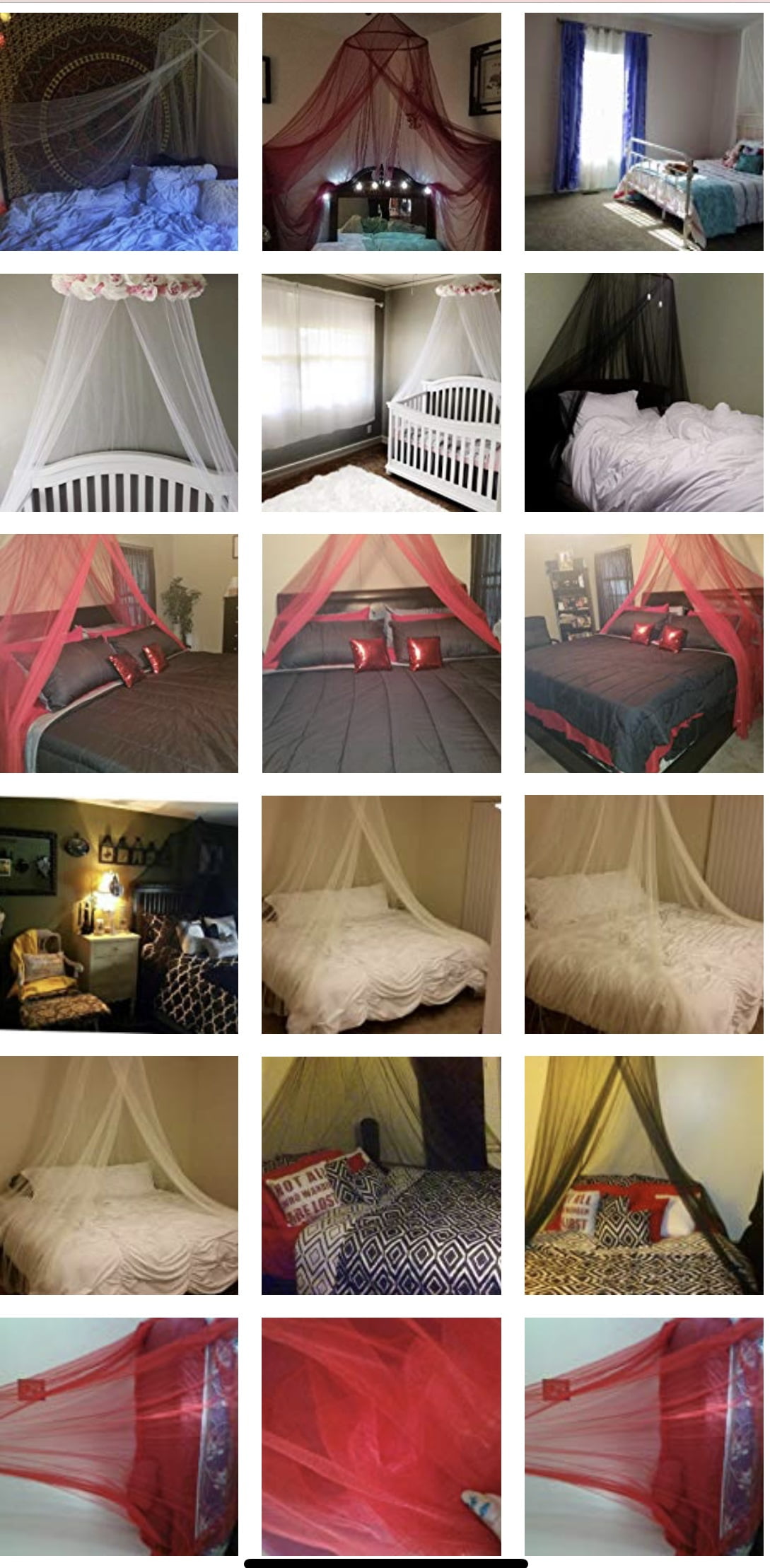 OctoRose Four Post Mosquito Net for Bed Canopy-Fits All Beds Queen, King, California King Beds-Indoor & Outdoor Use-Great for Hammock Mosquito Net and Daybed Canopy Bed Curtains-76"x86"x96"-Cream