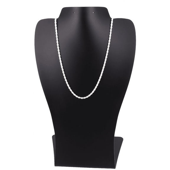 Solid 925 Sterling Silver 18" Diamond Cut Rope Chain Necklace – 2.8MM, Made in Italy, for Women & Men