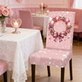 thumbnail image 2 of AYktou Valentine's Day Chair Covers, Stretchable Bow Heart Pattern Dining Table Chair Slipcover Elastic Straps Removable Washable Chair Cover for Dining Room Hotel Party Home Decorations, 2 of 6