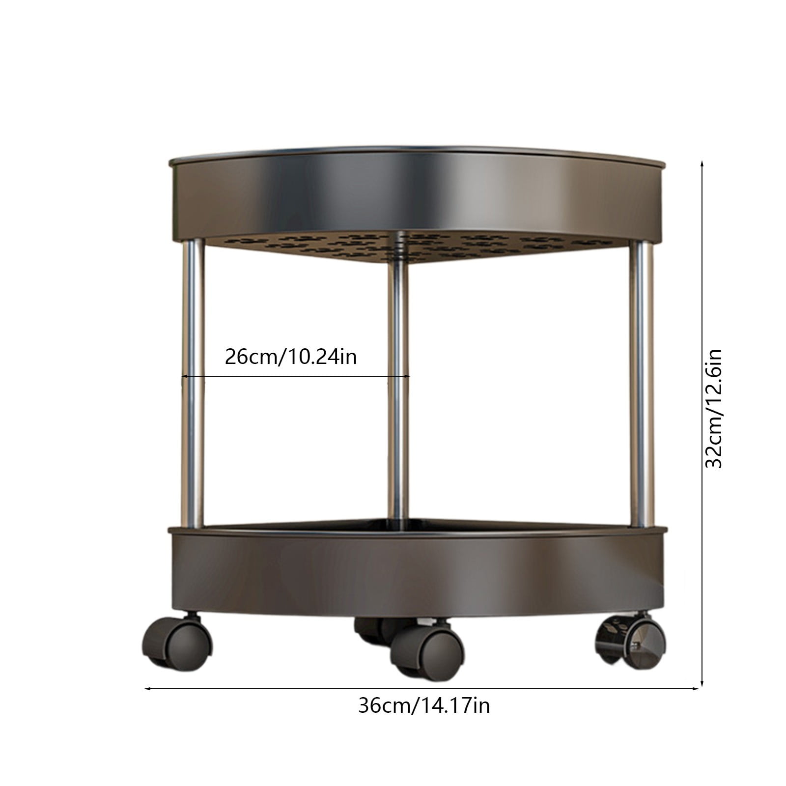 Bathroom Corner Shelf Bathroom Corner Shelf Organizer with Rolling Wheels, 4 Tier Corner Storage Shelf with Drainage Holes for Shower, Detachable Rolling Cart for Bathroom Organization