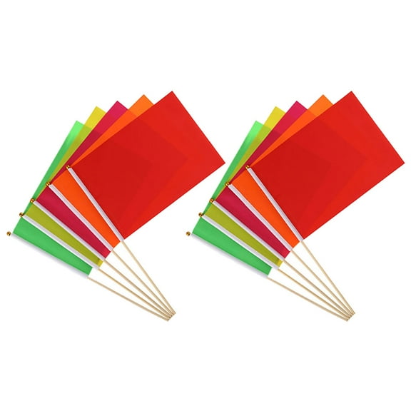 TEHAUX 10pcs Lawn Marking Flags Garden Square Flags Irrigation Flags for Landscaping Marker Flags