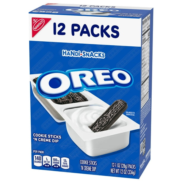 Handi-Snacks OREO Cookie Sticks 'N Creme Dip Snack Packs, 12 Snack