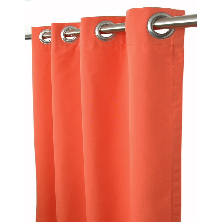 Sunbrella Outdoor Curtain with Stainless Steel Grommets - Canvas