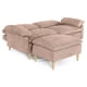 thumbnail image 5 of Sofá Cama Makora Remmy Palo de Rosa Velvet Memory Foam con Respaldo Reclinable, 5 of 8