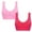 Hot Pink everyday bra for Female, variant on ATOYSOY 2 Pack Everyday Bra for Women Yoga Running Sports Bra Bralette Solid Color Underwear Workout Push Up Teens Comfort Bra Breathable Thin Lightly Ruched Pink S