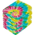 thumbnail image 4 of SKYSONIC Tie Dye Washcloths Set of 4, Highly Absorbent Soft Cotton Fingertip Towels for Bathroom, Kitchen, Gym, Spa, Home Decor 12 x 12 Inch, 4 of 7