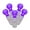 Purple, variant on Vickerman 100 Purple G12 LED Single Mold Light on White Wire, 34' Christmas Light Strand