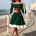 thumbnail image 6 of Hurxie Womens Traditional Irish Dress Renaissance Medieval Costume Flare Sleeve Corset Halloween Victorian Short Dress, 6 of 7