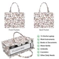 thumbnail image 2 of Large Capacity Tote Bag,White Pioneer Flower and Paisley Pattern Handbag Fashion Luxury Tote Bag,15.7"x13"x 5.1" Inches,Laptop Compatible, 2 of 6
