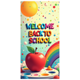 thumbnail image 1 of Colorful Welcome Back to School Banner, with Sun Apple Pencils and Rainbows, Backdrop for School Opening Party Classroom Decorations School Events Photography Props, 1 of 4