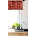 thumbnail image 3 of Ambesonne Abstract Window Valance, Doodle Simplistic Dandelion Flowers Abstract Nature Growth Pattern, Curtain Valance for Kitchen Bedroom Decor with Rod Pocket, 54" X 12", Vermilion Orange Black, 3 of 3