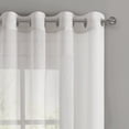 thumbnail image 2 of Madison Park Crushed Voile 1 Piece White Sheer Window Curtain, 50"x 95", 2 of 5