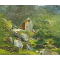 thumbnail image 2 of Franz Steinfeld 14x12 Gold Ornate Wood Frame and Double Matted Museum Art Print Titled - Mountain Mill, 2 of 4