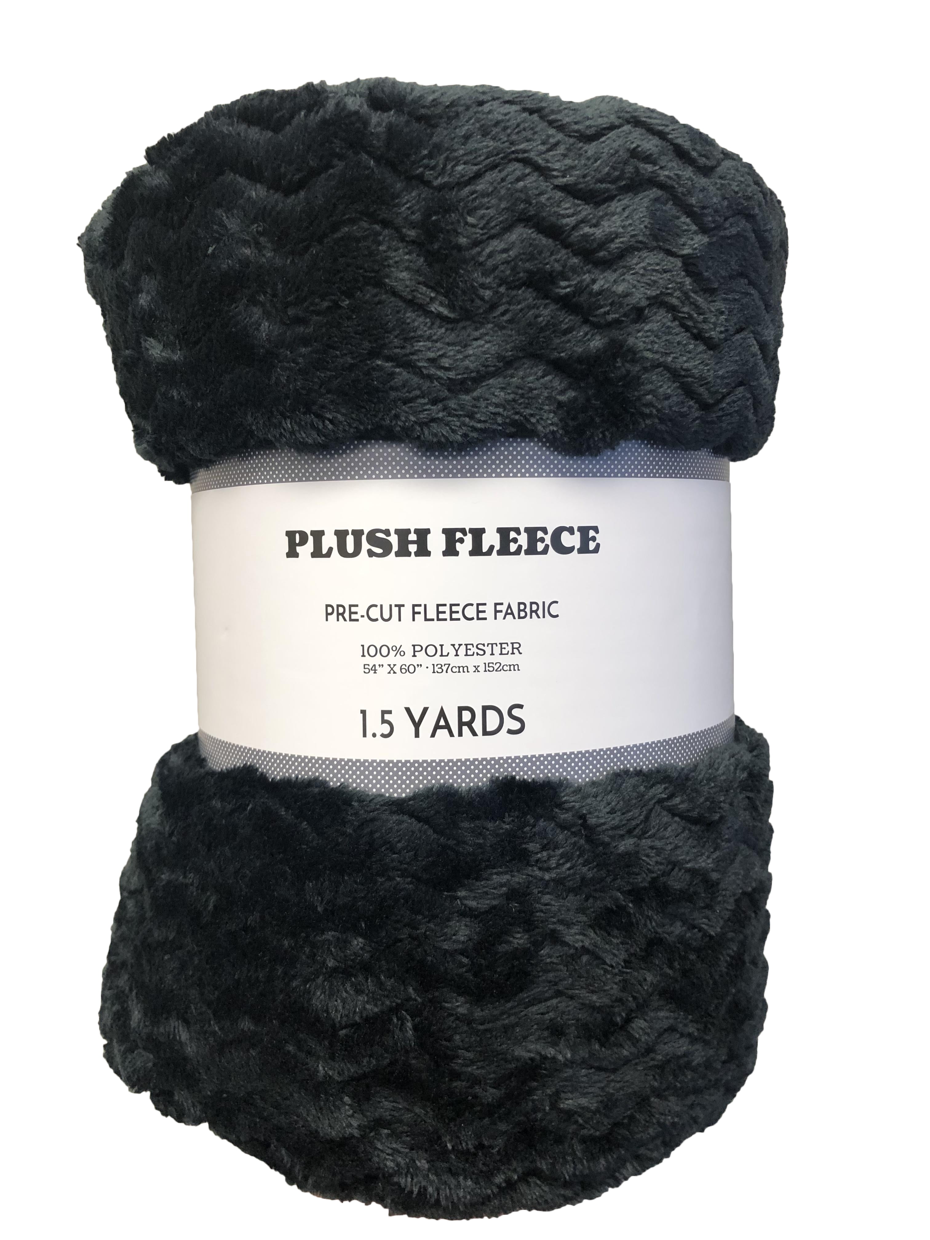 Waverly Inspirations Chevron Fleece 60' x 1.5 yd 100% Polyester Pre-cut Fleece Fabric, Black