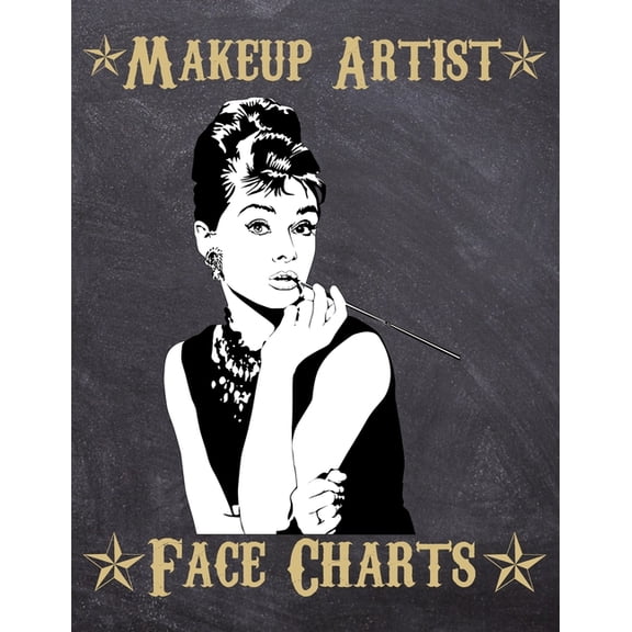 Makeup Artist Face Charts: Makeup cards to paint the face directly on paper with real make-up - Ideal for: professional make-up artists, vloggers and cosplay influencers - 150 cards - Size 8,5x11 (Pap