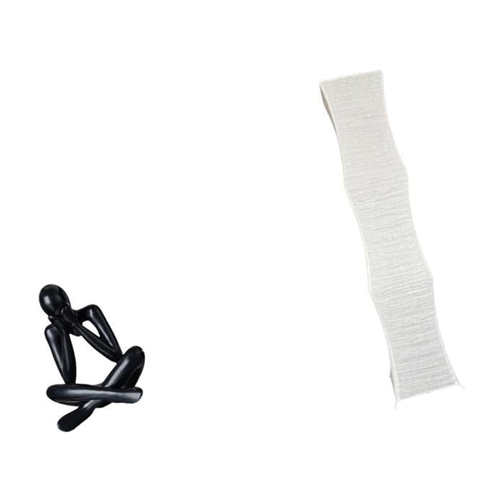 Desktop Figurine Thinker Abstract Sculpture Floor Lamp Shade PP Material for Home Office Living Room Decor