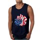 thumbnail image 1 of Tanques para Hombre para el Verano Solto Chaleco Impresión Deportivo Cuello Redondo, Casual, 1 of 3