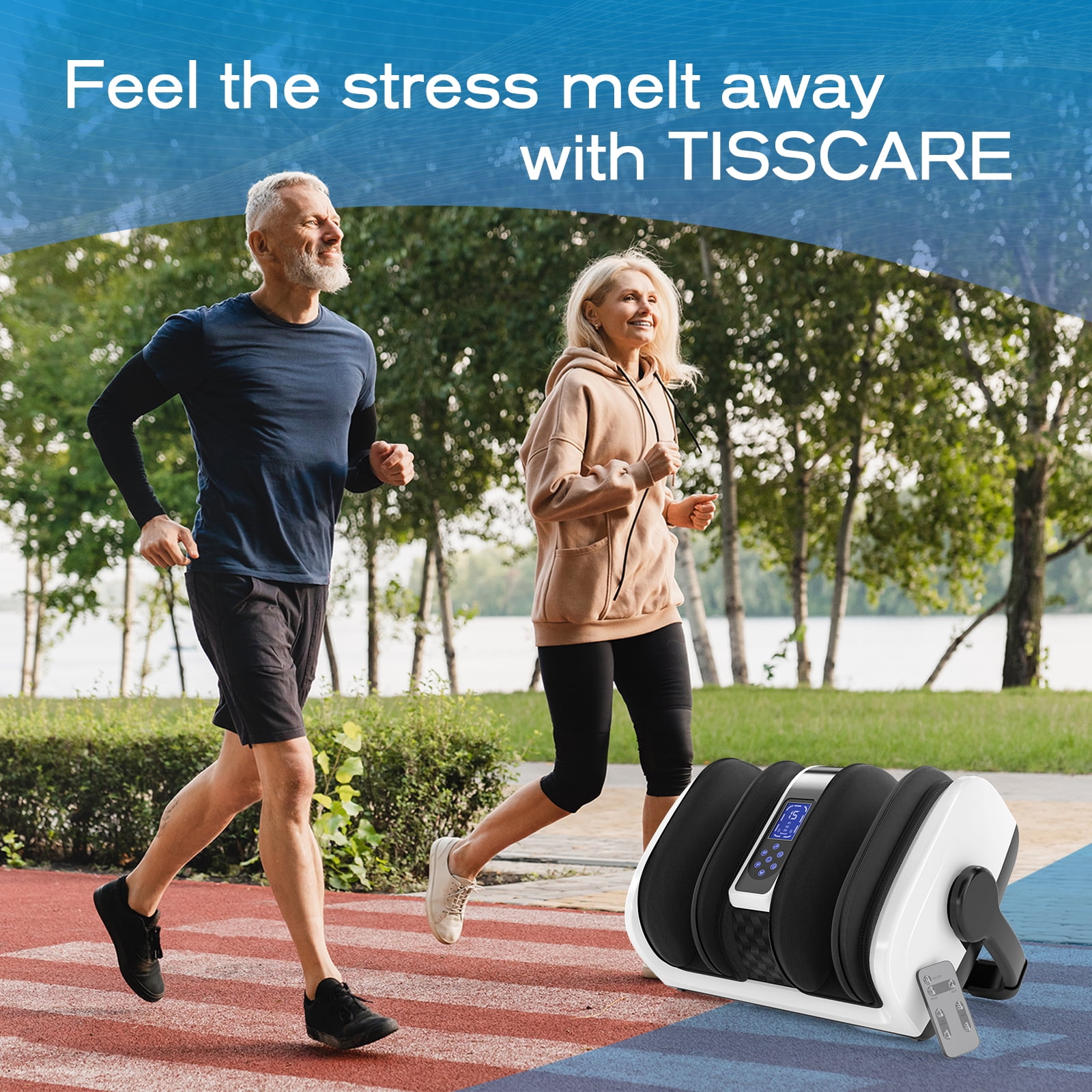 TISSCARE Shiatsu Foot Massager with Heat: Foot Massager for Neuropathy, Plantar Fasciitis, Circulation and Pain Relief - Feet Massager for Massage Foot Calf Ankle Arm.