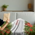 thumbnail image 3 of Christmas Soft Flannel Fleece Throw Blanket, Christmas Tree with Elements and Burning Candle Retro Style Hand Writing, Cozy Plush for Indoor and Outdoor Use, 70" x 90", Multicolor, by Ambesonne, 3 of 5