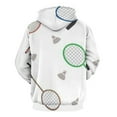 thumbnail image 3 of Badminton Racquets Shuttlecocks 3d Sweatshirts Hoodie Fashion Casual Personality Men's Women Street Hoodie Pullovers Long Sleeve Comfortable Top, 3 of 6