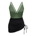 thumbnail image 4 of FhsagQ Ensembles de Maillots de Bain pour Femmes Justaucorps Sans Entrejambe Robe de Bain pour Femmes Maillots de Bain Paréo en Maille Transparente Paréos Maillot de Bain Ensembles de Maillots de Bain pour Femmes Ensembles de Maillots de Bain Vert TG, 4 of 5