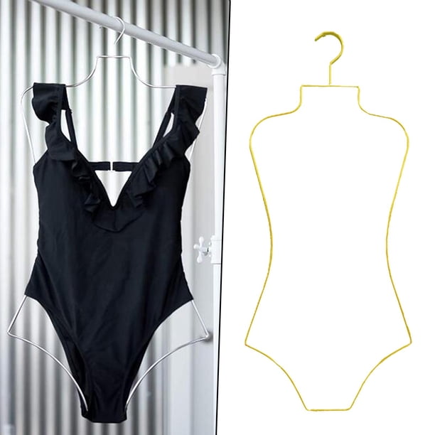 Percha para traje de baño, Percha para exhibir la forma del cuerpo, Soporte para colgar, Organizador, Percha para ropa interior de metal, Percha para Dorado Macarena Percha para traje de baño
