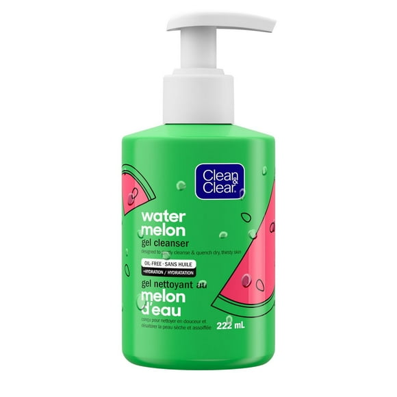 Gel nettoyant Clean & Clear au melon d'eau, Sans huile, pour le visage