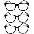 thumbnail image 2 of EYE ZOOM 3 Pairs Ladies Plastic Frame Stylish Style Reading Glasses for Women, Black, +1.75 Strengt, 2 of 5