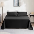 thumbnail image 4 of Sonive 4-Piece Bed Sheet Set - 85gsm Double Brushed Soft Microfiber - Deep Pocket 16 inch Wrinkle Free Fade Resistant Easy Care Bedspread Set (Black, Queen), 4 of 7
