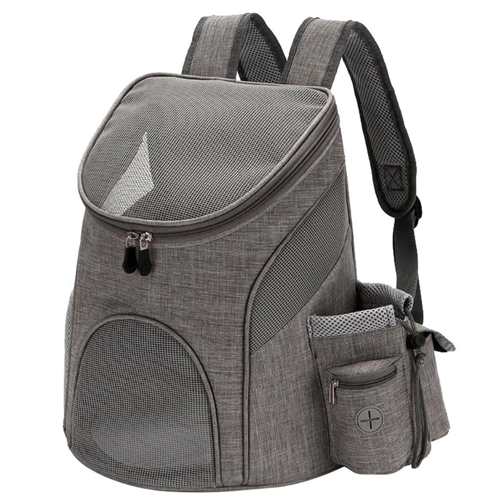 Bvdfgk Pet Cat Dog Backpack Carrier for Small Animal, Breathable, Designed for Travel, Hiking, Walking & Outdoor Gray L