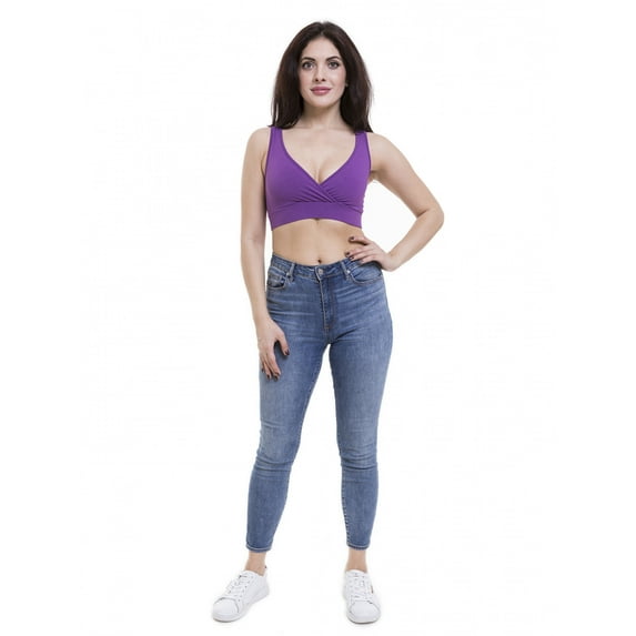 Women's Maternity Bra Slim Crop Top Lounge Wear by Lunarable