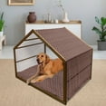 thumbnail image 2 of Turkish Pattern Pet House, Oriental Botanical Pattern with Pomegranates and Leaves on Indigo Backdrop, Outdoor & Indoor Portable Dog Kennel with Pillow and Cover, 5 Sizes, Multicolor, by Ambesonne, 2 of 4
