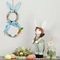 thumbnail image 4 of Artificial Rattan Circle Wreath with LED Light String 18.9*9.8inch Cute Bunny Shape Flower Wreath DIY Handmade Simulation Wreath Window Ornaments for Easter Home Decoration, 4 of 9