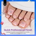 thumbnail image 3 of Presiona las uñas de los pies con forma de escarabajos cuadrados blancos con puntas francesas, 252 unidades, 3 of 7