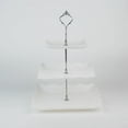 thumbnail image 5 of Balsa Circle White 3 Tiers Plastic 13" Cupcake Holder Square Dessert Stand, 5 of 8
