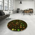 thumbnail image 4 of Ahgly Company Machine Washable Indoor Rectangle Transitional Black Brown Area Rugs, 4' x 6', 4 of 7