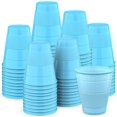 TRAHOODisposable Cups 500 Pack Blue 5 oz Plastic Cups, Small