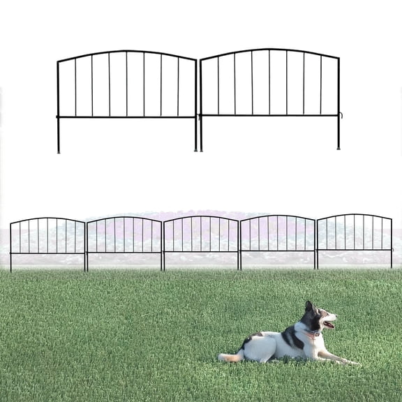 Glamos Wire 24 inch Arched Top Vertical Decorative Panel Fence 5 Pack 10 feet total