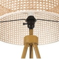thumbnail image 2 of Globe Electric 60 in. Faux Wood Floor Lamp with Rattan Shade and Tripod Base, On/Off Rotary Switch on Socket, 2 of 5