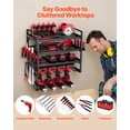 thumbnail image 3 of Organizador de herramientas electricas VEVOR de pared con 4 niveles para taladros y 4 soportes para taladros, 3 of 9