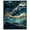 Black Frame, variant on Power Edge I Canvas Teal Abstract Art by Art Remedy, Gold Frame, 24 x 30