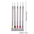 thumbnail image 5 of 5-Piece Mini Carbon Steel Slotted Screwdriver Set for Home Repair and Hand Tool Kit, 5 of 6