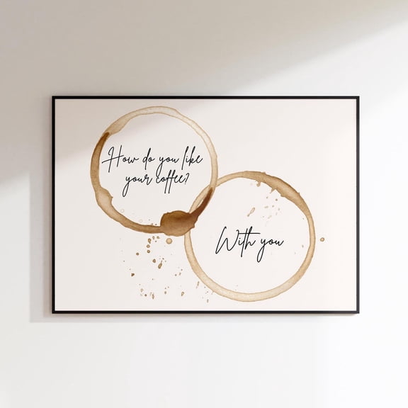 Coffee Wall Art - How Do You Like Your Coffee Print - Espresso Print - Coffee Poster - Coffee Gift - Minimalist Print Trendy Print A4 Print NO FRAMED POSTER
