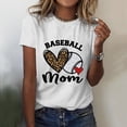 thumbnail image 2 of Trendfront Womens Baseball Love Graphic T Shirts Crewneck Short Sleeve Sports Heart Print Casual Summer Tee Tops, 2 of 4