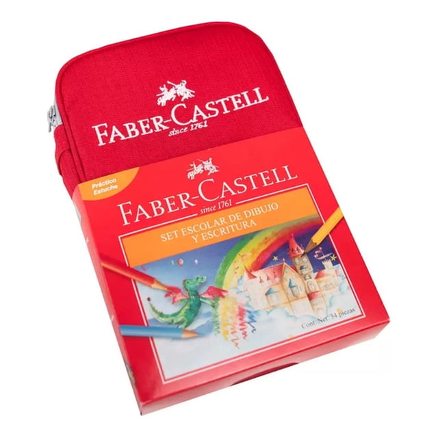 Estuche Escolar 34 Piezas Faber Castell