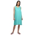 thumbnail image 2 of Moomaya Cotton A-Line Sleepwear For Ladies Round Neck Button Placket Nightdress, 2 of 6