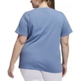 thumbnail image 3 of adidas Women's Cotton Logo T-Shirt Blue Size 1X, 3 of 3