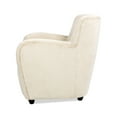 thumbnail image 3 of White Faux Fur Accent Chair, 32" Curved Arm Style - & Chic Seat, 32", Comfortable Stylish Seating, 3 of 3